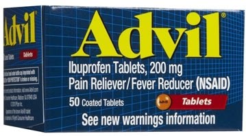 Cutie de Advil cu ibuprofen 200 mg