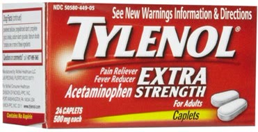 Cutie de Tylenol Extra Strength cu acetaminofen 500 mg