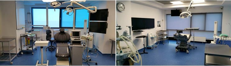 Două săli de operație din clinicile Implantodent, echipate pentru intervenții de chirurgie orală